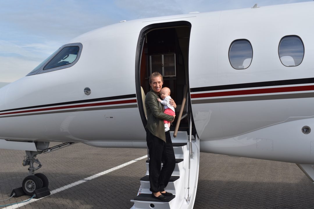 My Baby Girls' First Flight