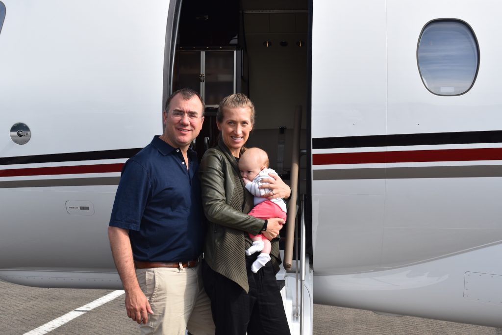 My Baby Girls' First Flight