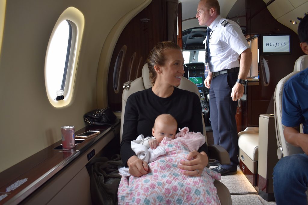 My Baby Girls' First Flight
